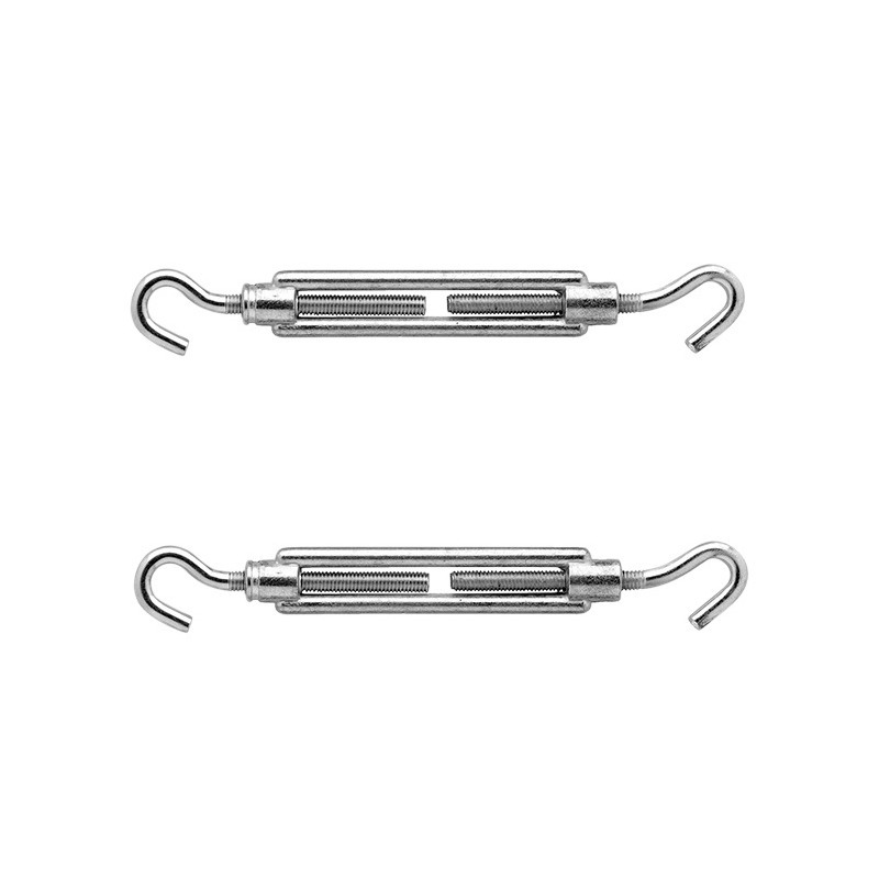 2x stuks spanschroeven / draadspanner RVS 9 cm -