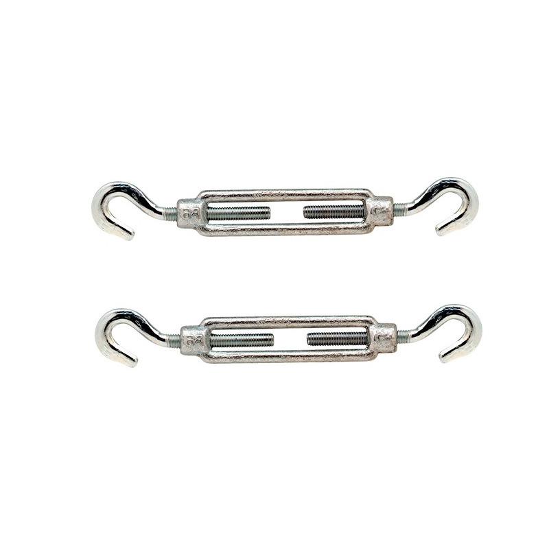2x stuks spanschroeven / draadspanner verzinkt 11 cm -