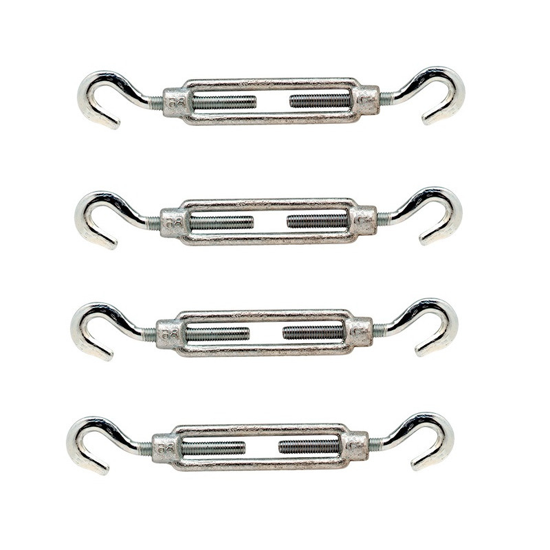 4x stuks spanschroeven / draadspanner verzinkt 11 cm -