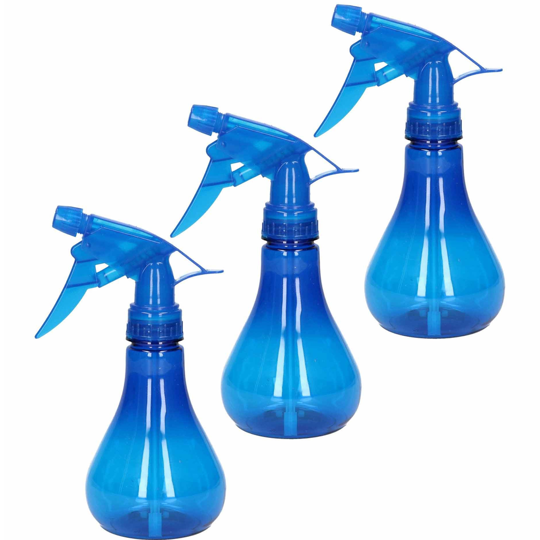 3x stuks waterverstuivers/plantenspuiten blauw 250 ml -