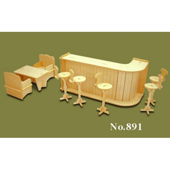 Poppenhuis meubels bar -