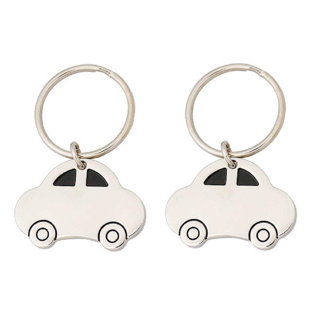 Sleutelhangers met auto van 4,5 cm - Pakket van 2x stuks - Rijbewijs gehaald/geslaagd/nieuwe auto ca -