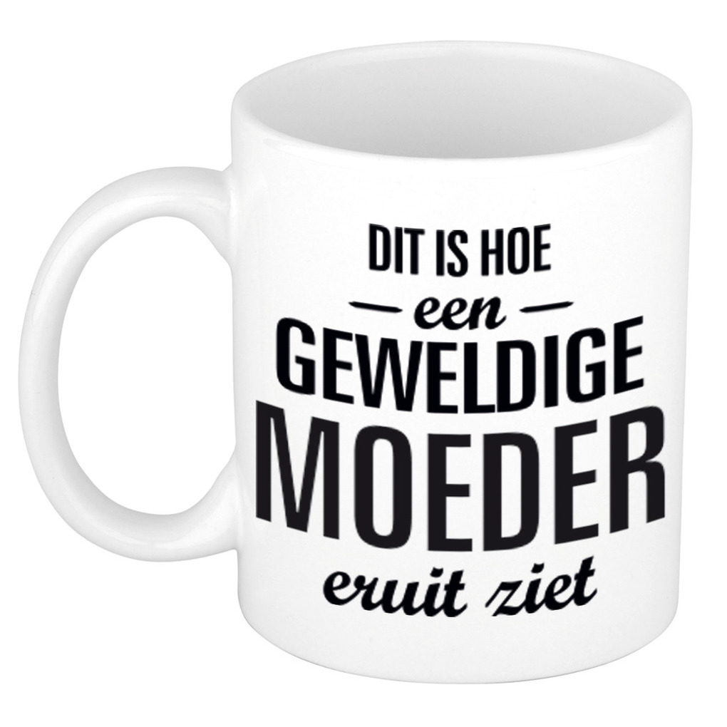 Geweldige moeder cadeau koffiemok / theebeker wit 300 ml -