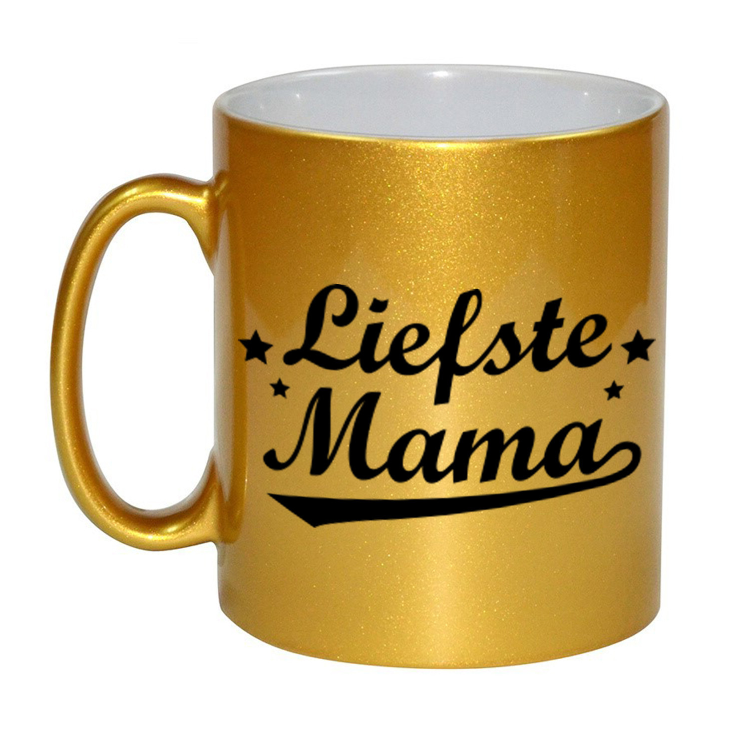 Liefste mama gouden mok / beker voor Moederdag 330 ml -