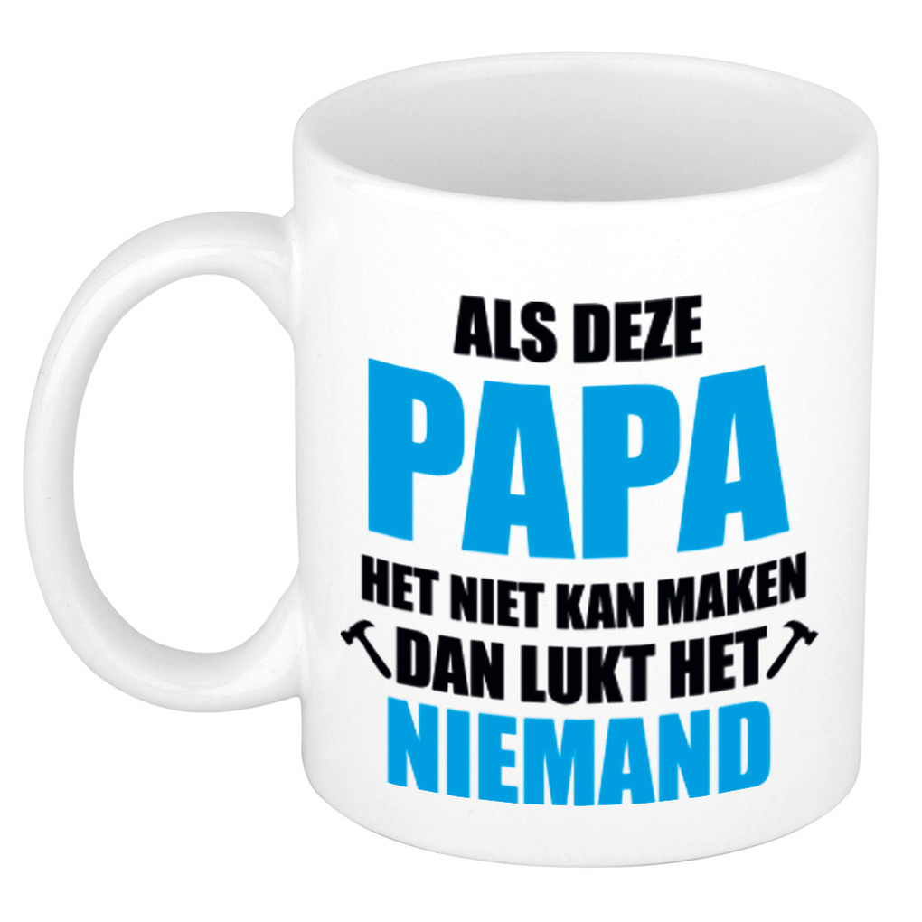 Als deze papa het niet kan maken mok / beker wit 300 ml -