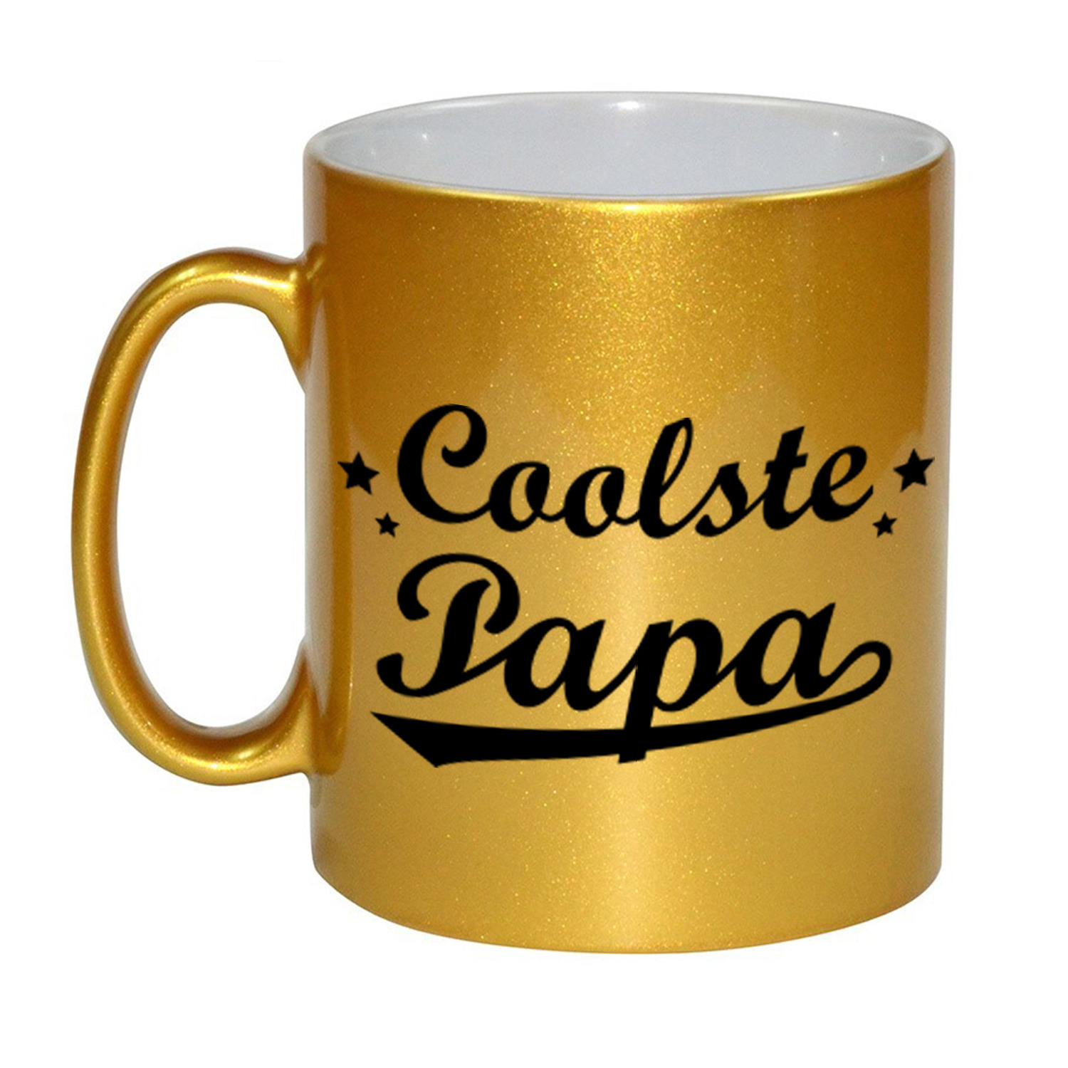 Coolste papa gouden mok / beker voor Vaderdag 330 ml -