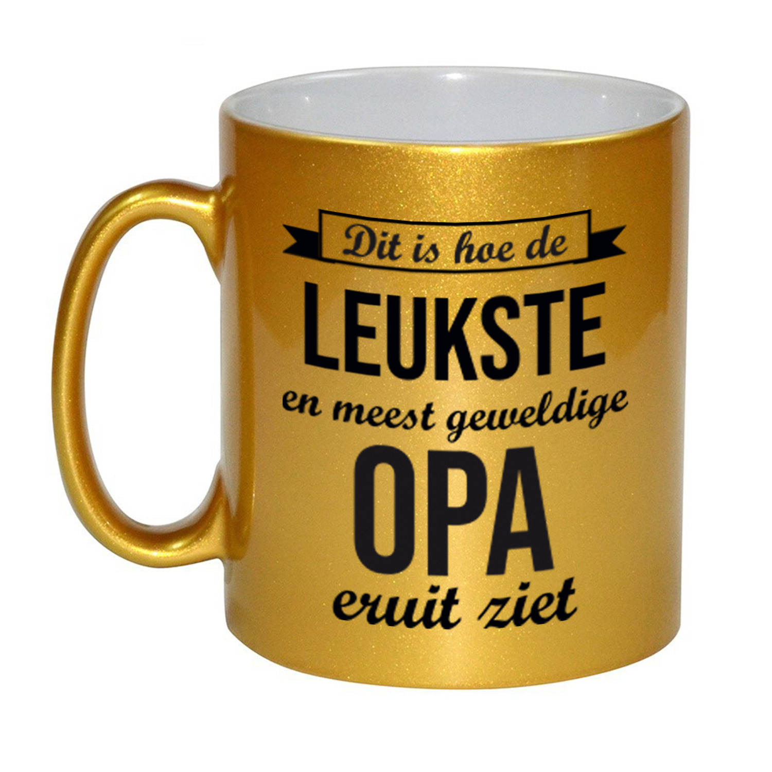 Gouden leukste en meest geweldige opa cadeau koffiemok / theebeker 330 ml -