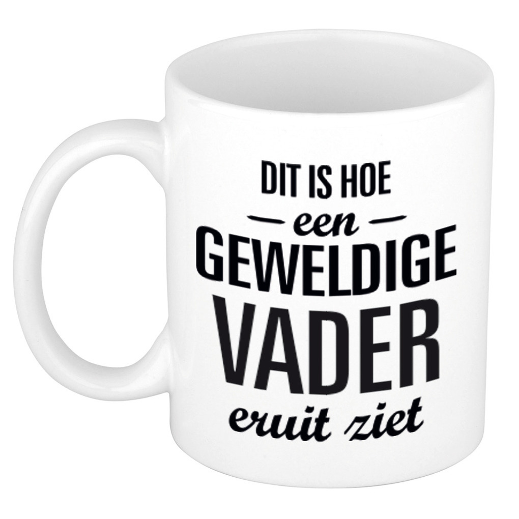 Geweldige vader cadeau koffiemok / theebeker wit 300 ml -