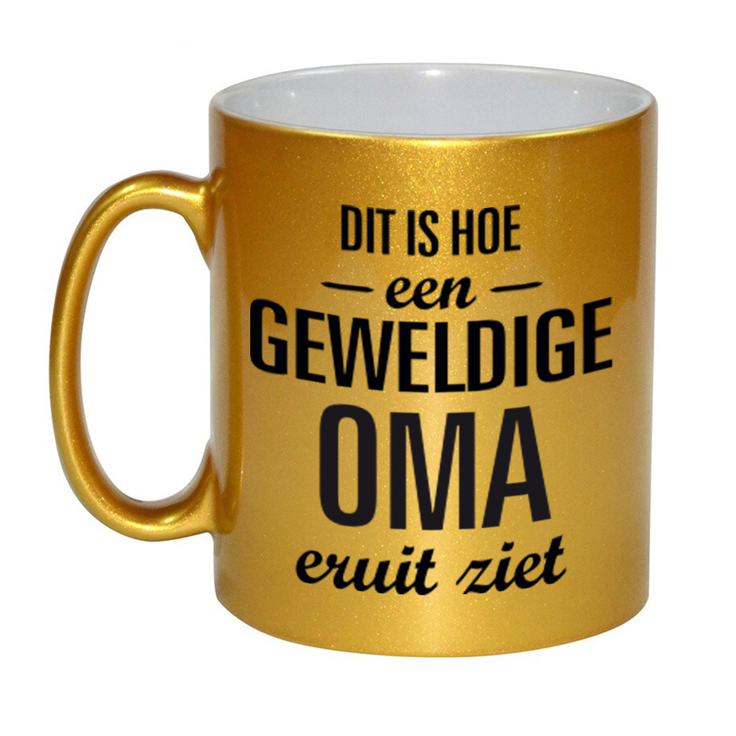 Gouden geweldige oma cadeau koffiemok / theebeker 330 ml -