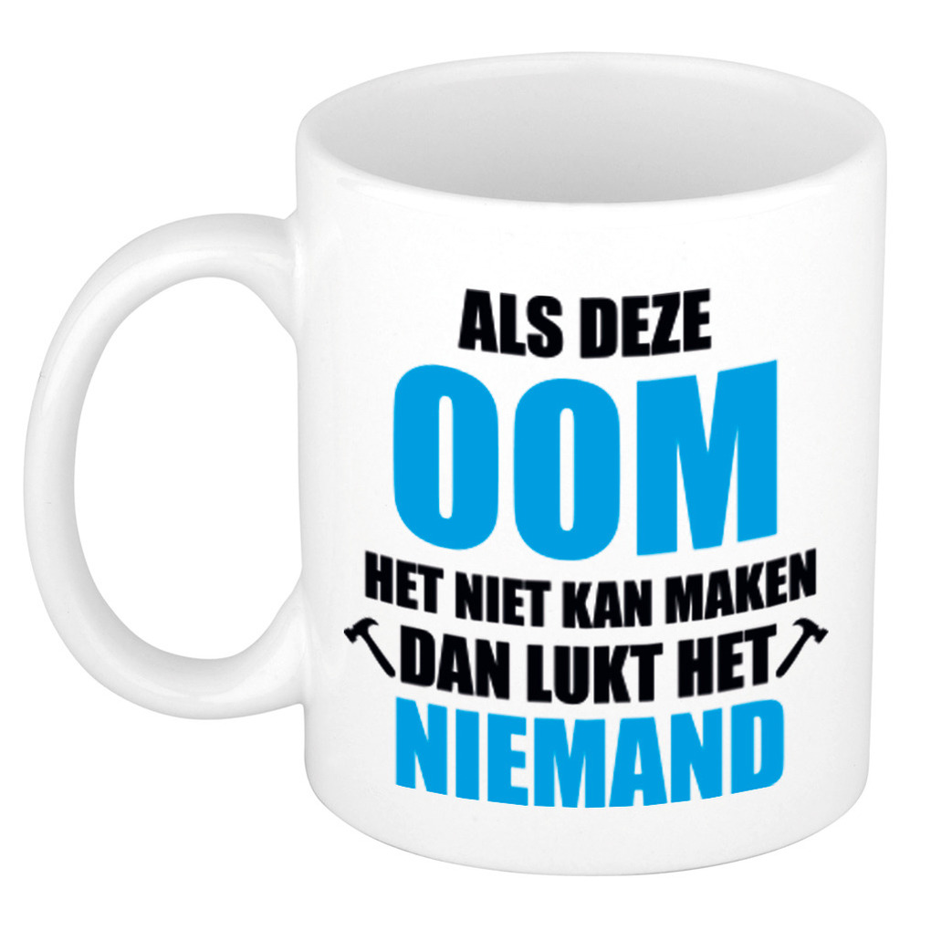 Als deze oom het niet kan maken mok / beker wit 300 ml -