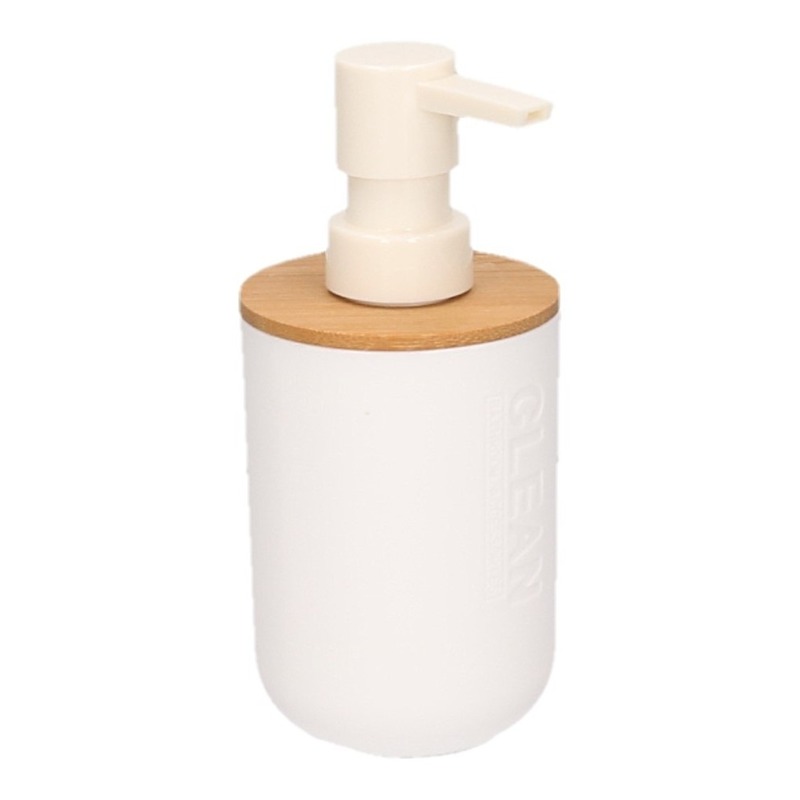 Wit zeeppompje met bamboe 16,5 cm -