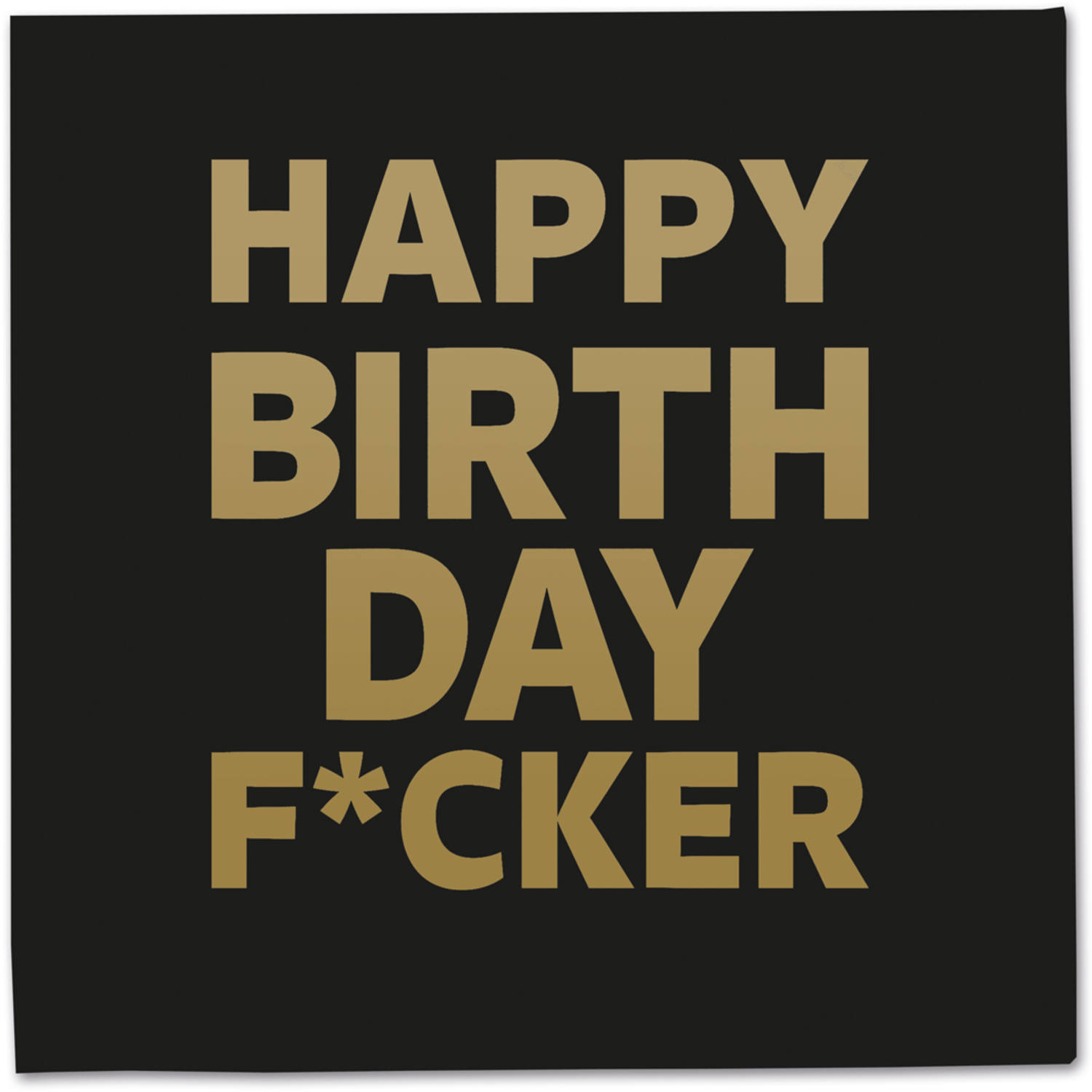 20x Zwarte gefeliciteerd / happy birthday f*cker tafel thema servetten 33 x 33 cm -
