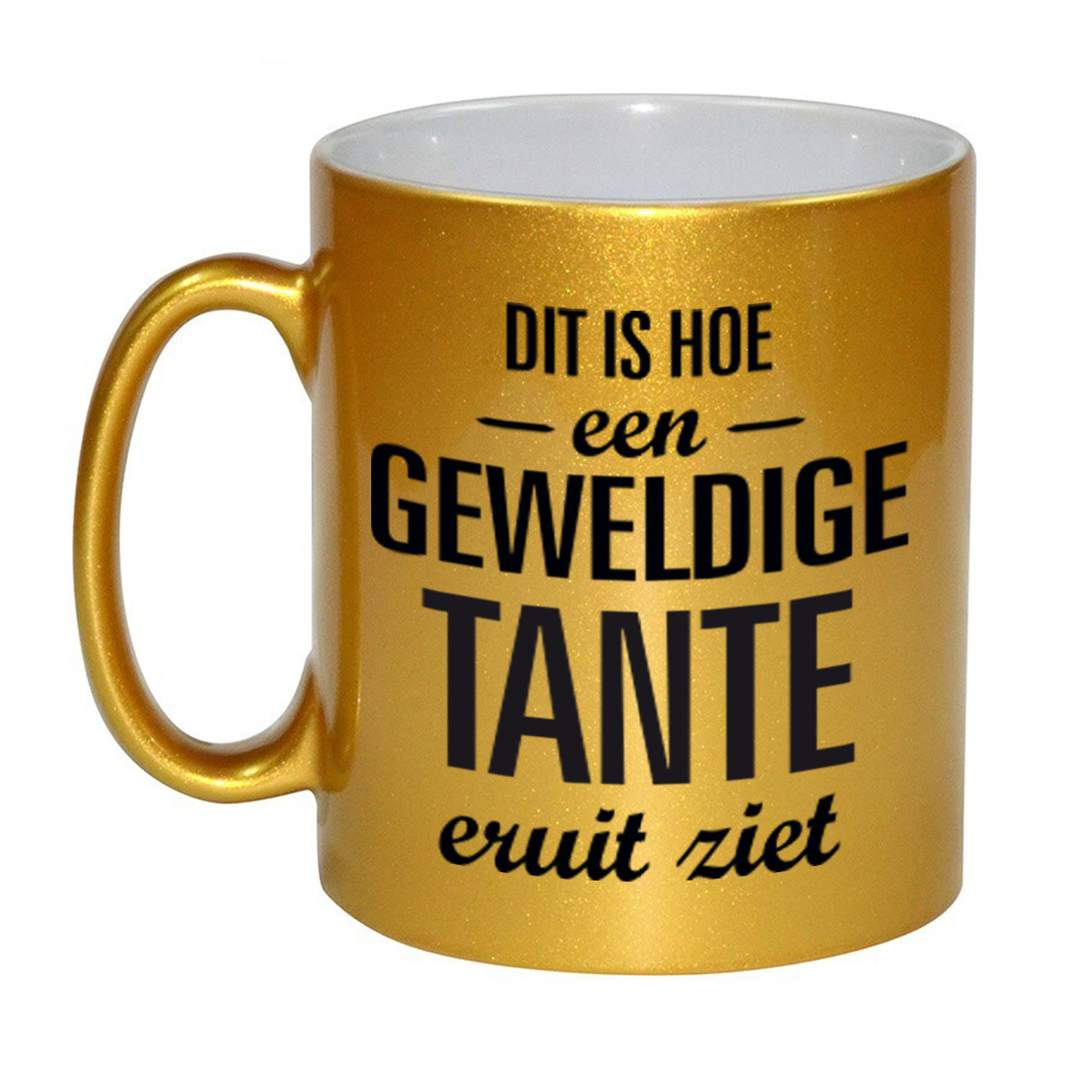 Gouden geweldige tante cadeau koffiemok / theebeker 330 ml -