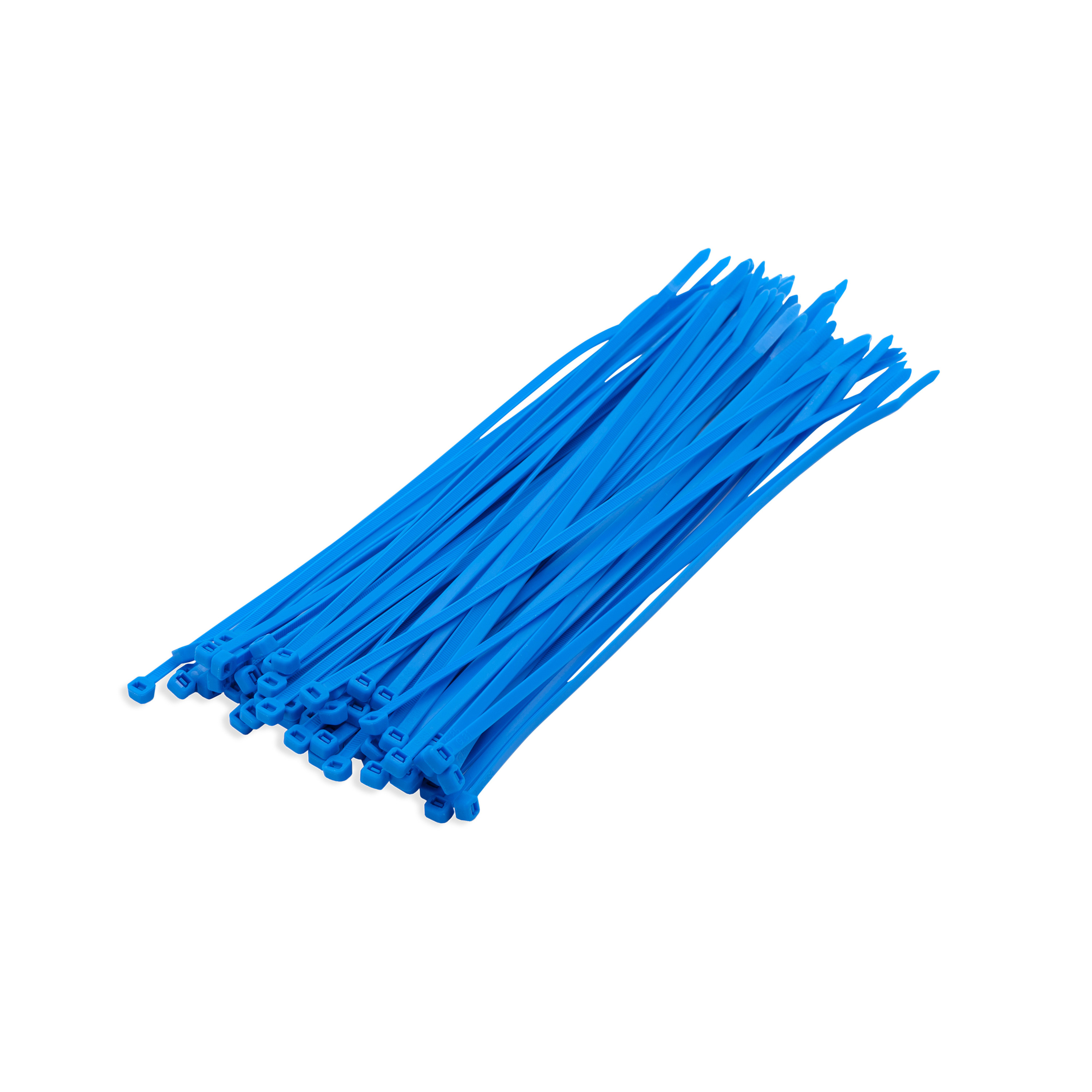 Tiewraps-kabelbinders - 100x - blauw - 20 x 0,36 cm - nylon -