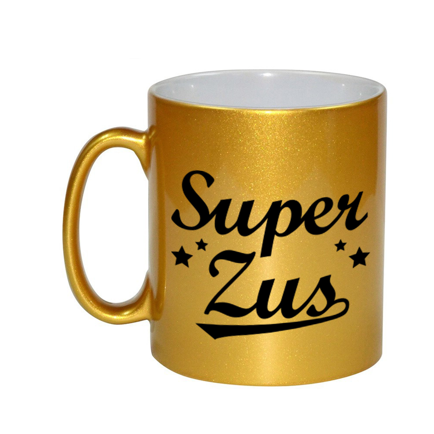 Super zus cadeau gouden mok / beker sterren 330 ml -