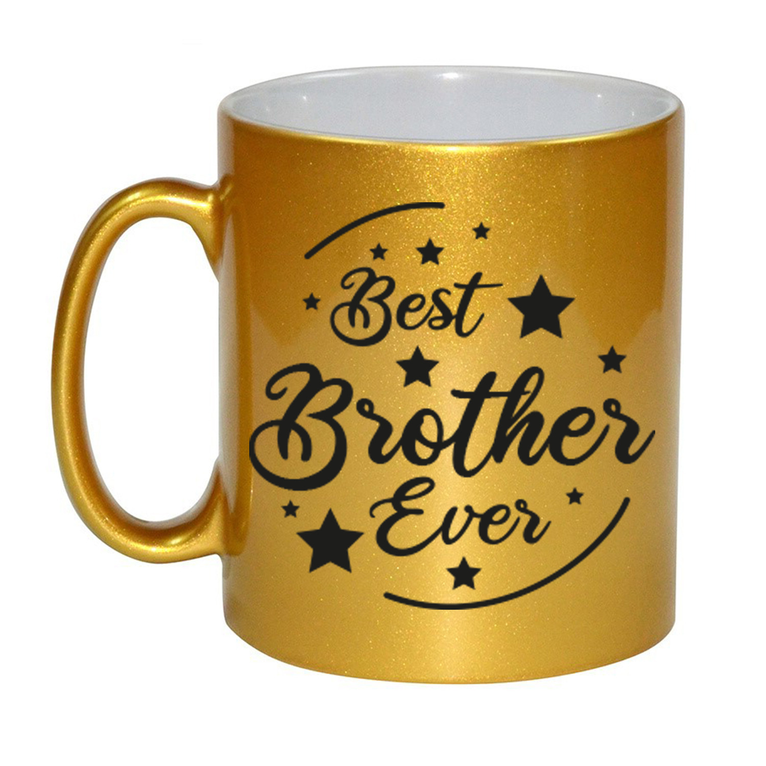 Gouden Best Brother Ever cadeau koffiemok / theebeker 330 ml -