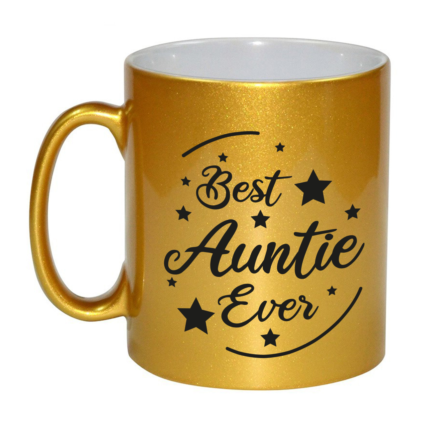 Gouden Best Auntie Ever cadeau koffiemok / theebeker 330 ml -