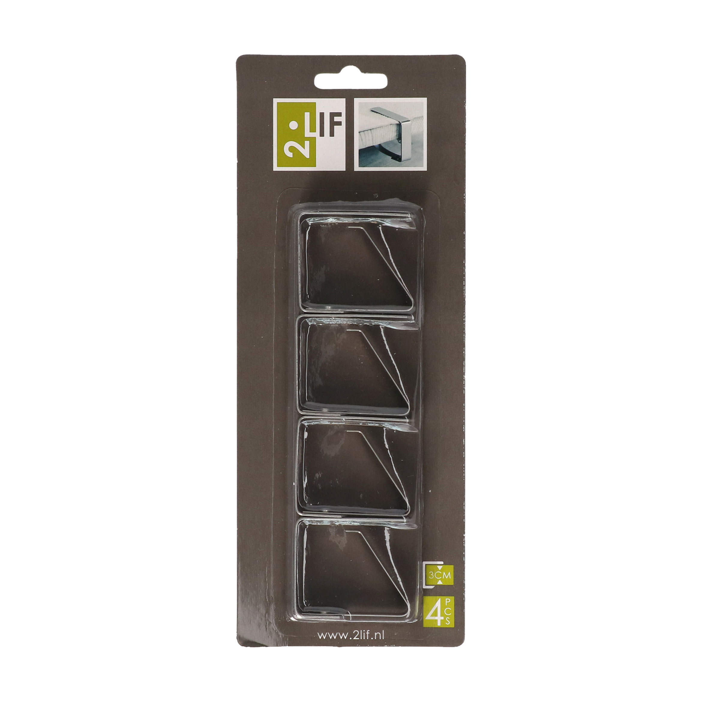 Tafelkleed klemmen set - 4 stuks - zilver - RVS - 5 x 4 cm - tafelzeilklemmen - Tafellaken klemmen -