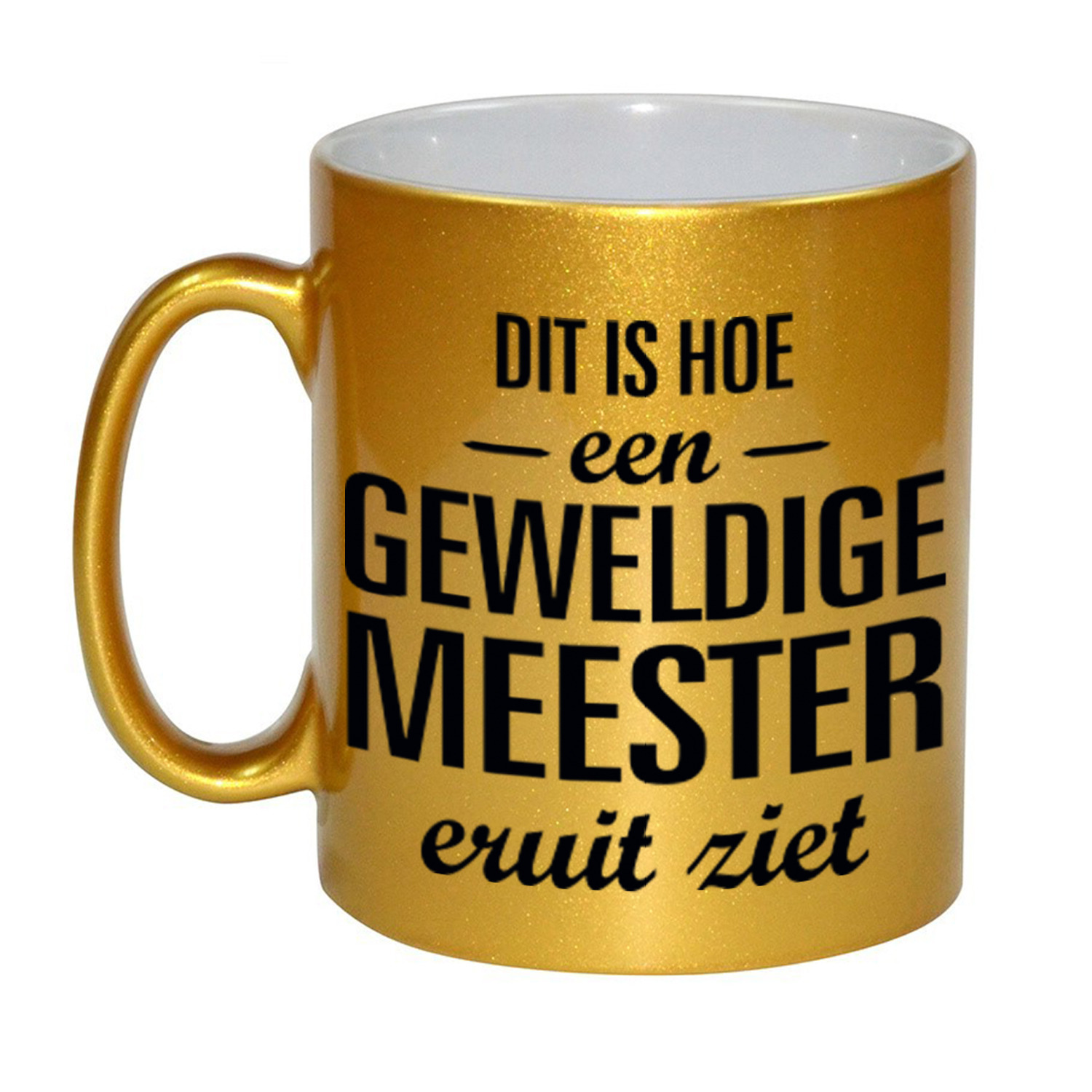 Gouden geweldige meester cadeau koffiemok / theebeker 330 ml -