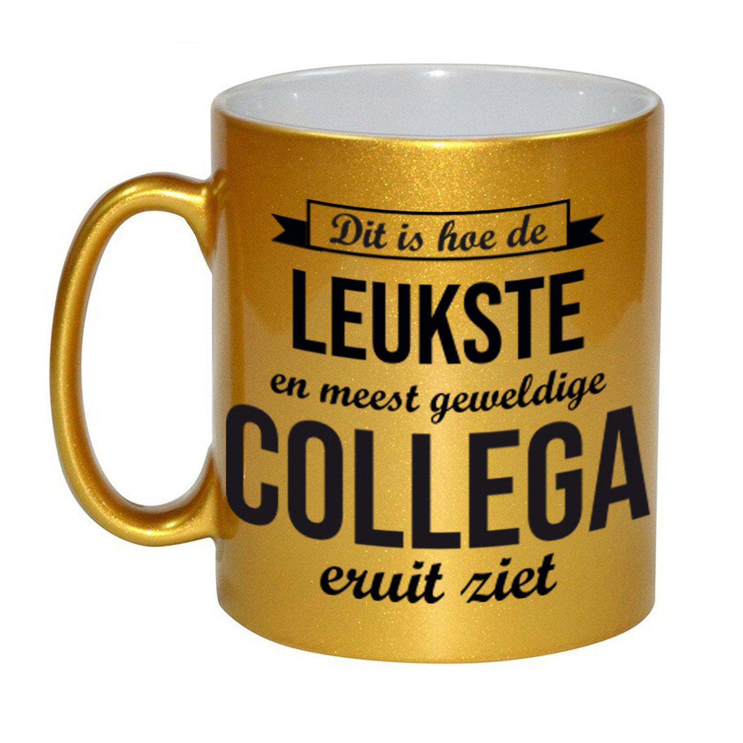 Gouden leukste en meest geweldige collega cadeau koffiemok / theebeker 330 ml -