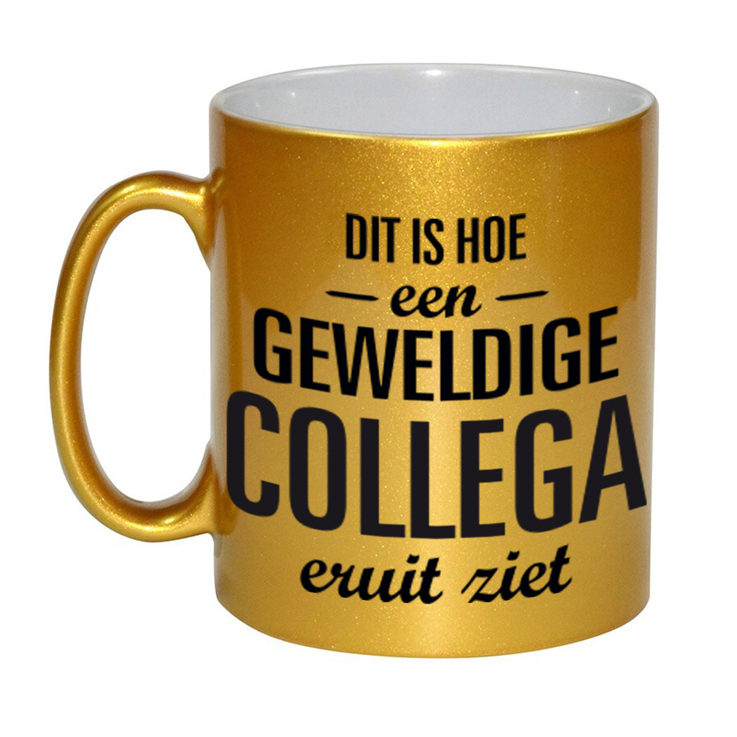 Gouden geweldige collega cadeau koffiemok / theebeker 330 ml -