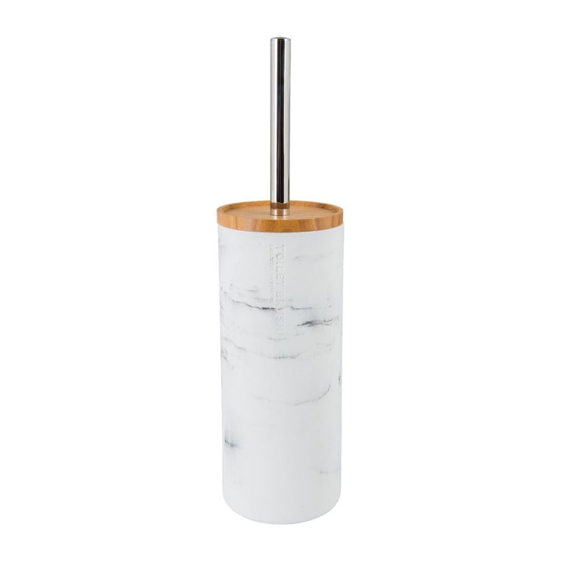 Toiletborstel marmer - wit