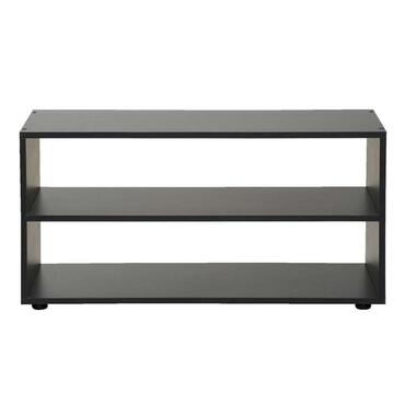 TV-meubel Vancouver - zwart/hout - 45x90x39 cm - Leen Bakker