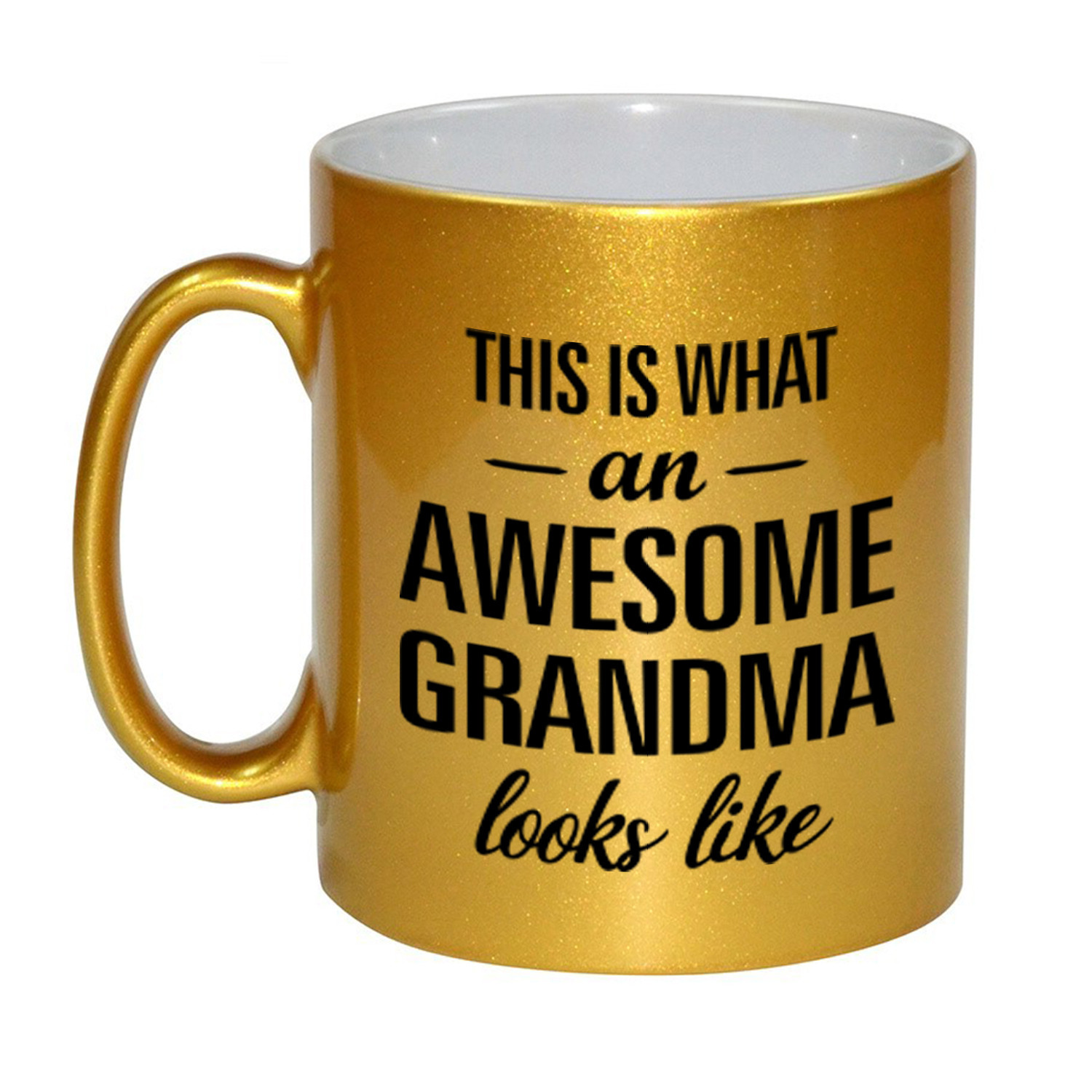 Awesome grandma / oma gouden cadeau mok / beker 330 ml -