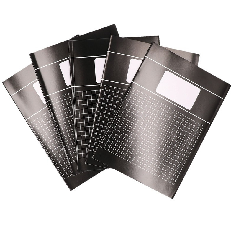 10x zwarte A4 schriften pakket lijntjes en ruitjes -