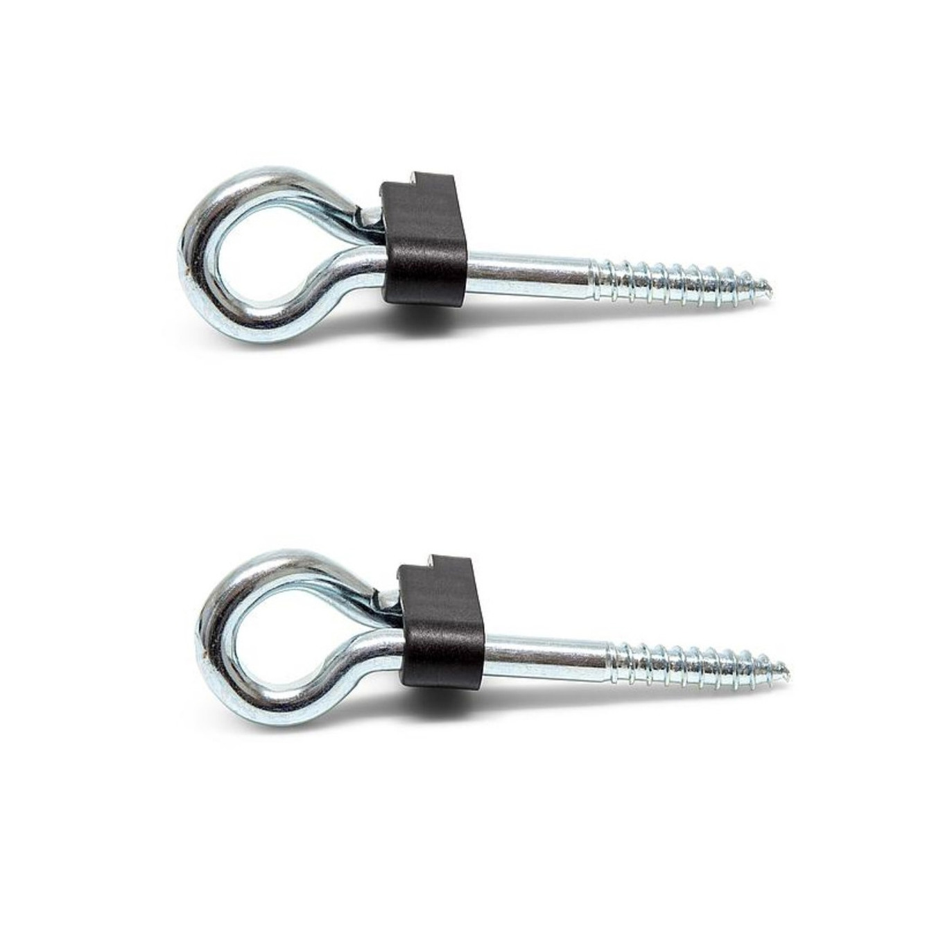 2x stuks veiligheidsschommelhaken staal verzinkt met houtdraad 15 x 1,1 cm -