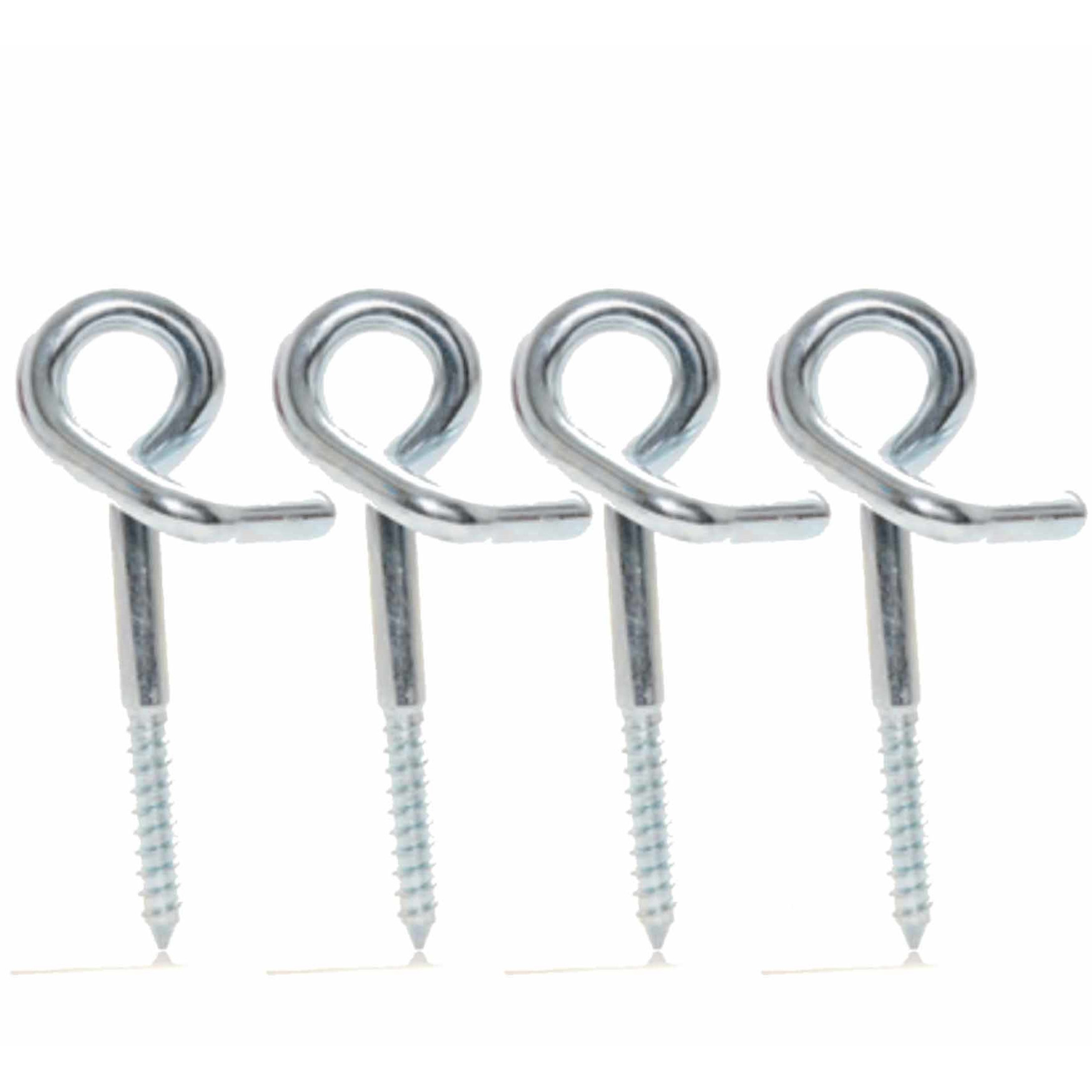 Schommelhaak -4x stuks - krulhaken - verzinkt staal - 160 mm -