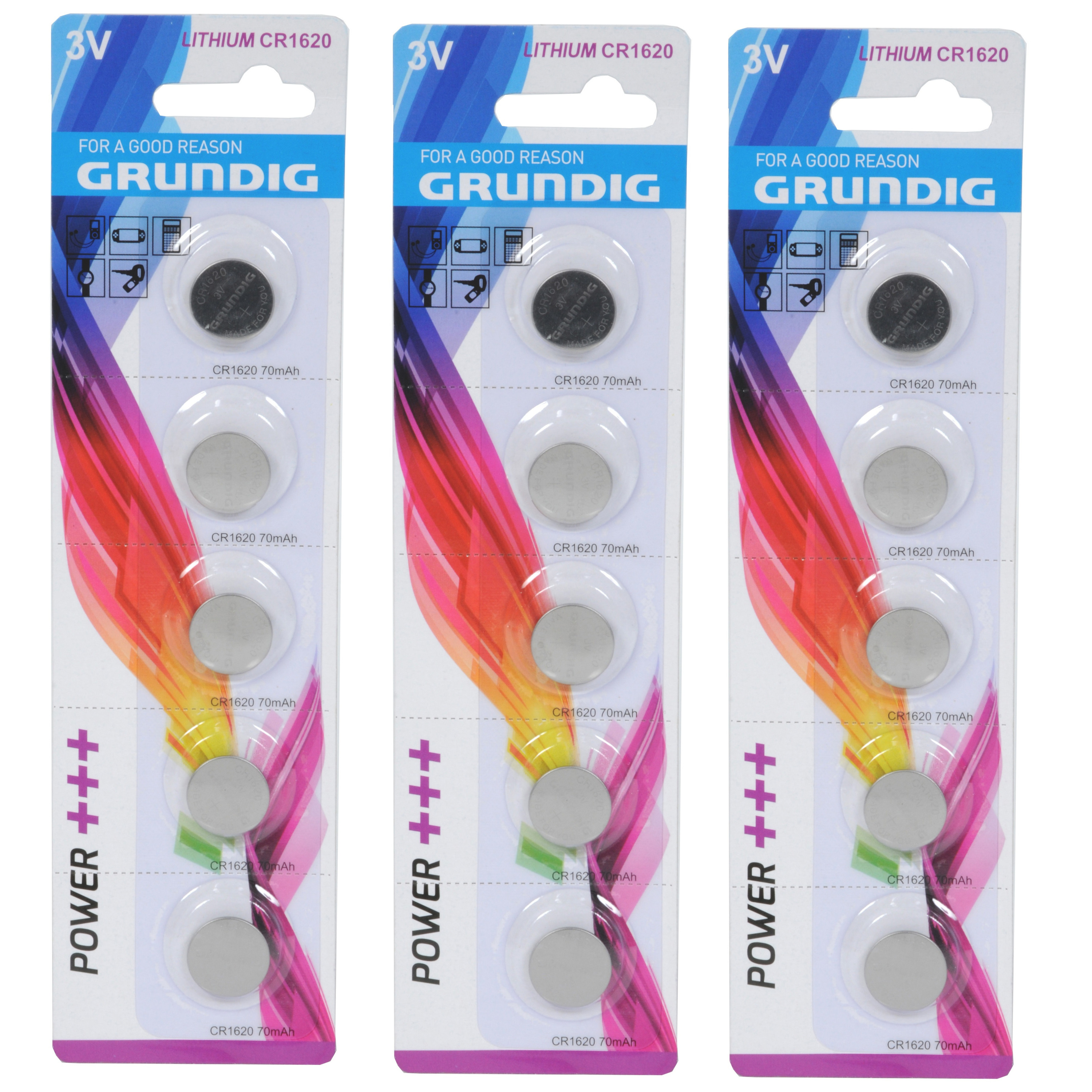 15x Knoopcel batterijen CR1620 3V -