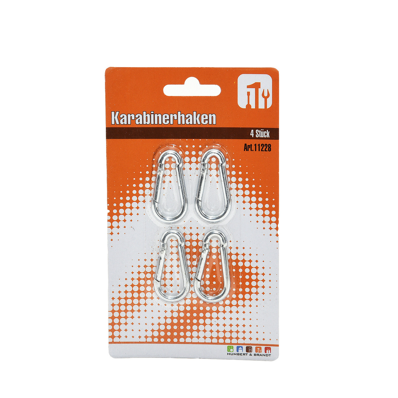 4x stuks karabijnhaak / karabijnhaken aluminium 4 cm -