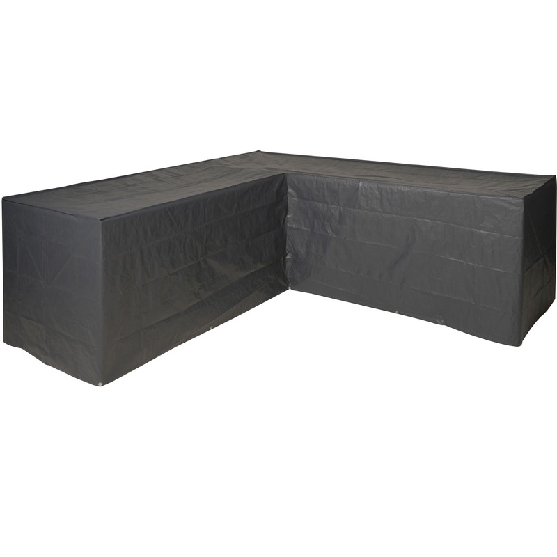 Afdekhoes/beschermhoes loungebank L-vorm 90 x 90 x 250 cm -