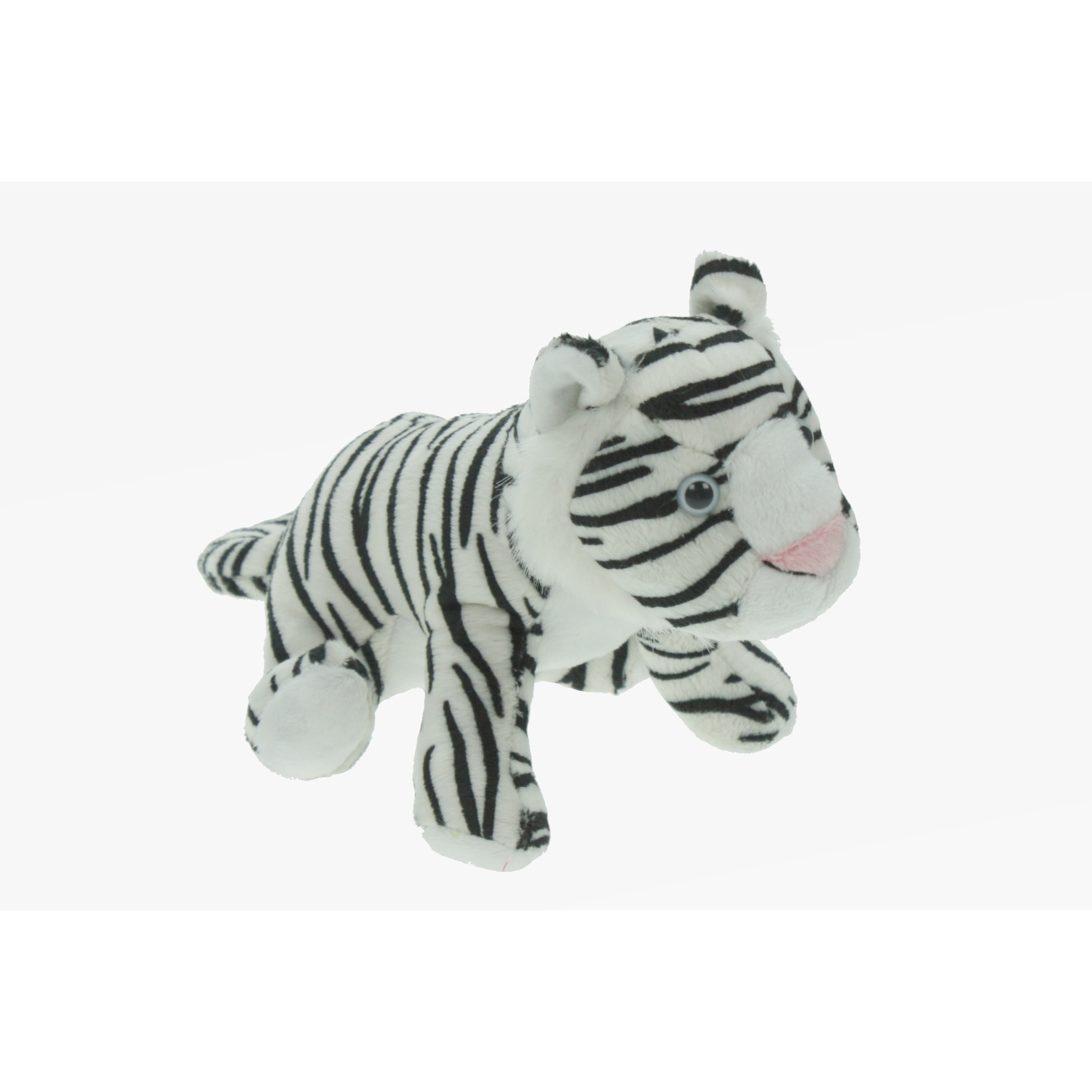 Pluche tijger knuffel wit 23 cm speelgoed knuffeldier -