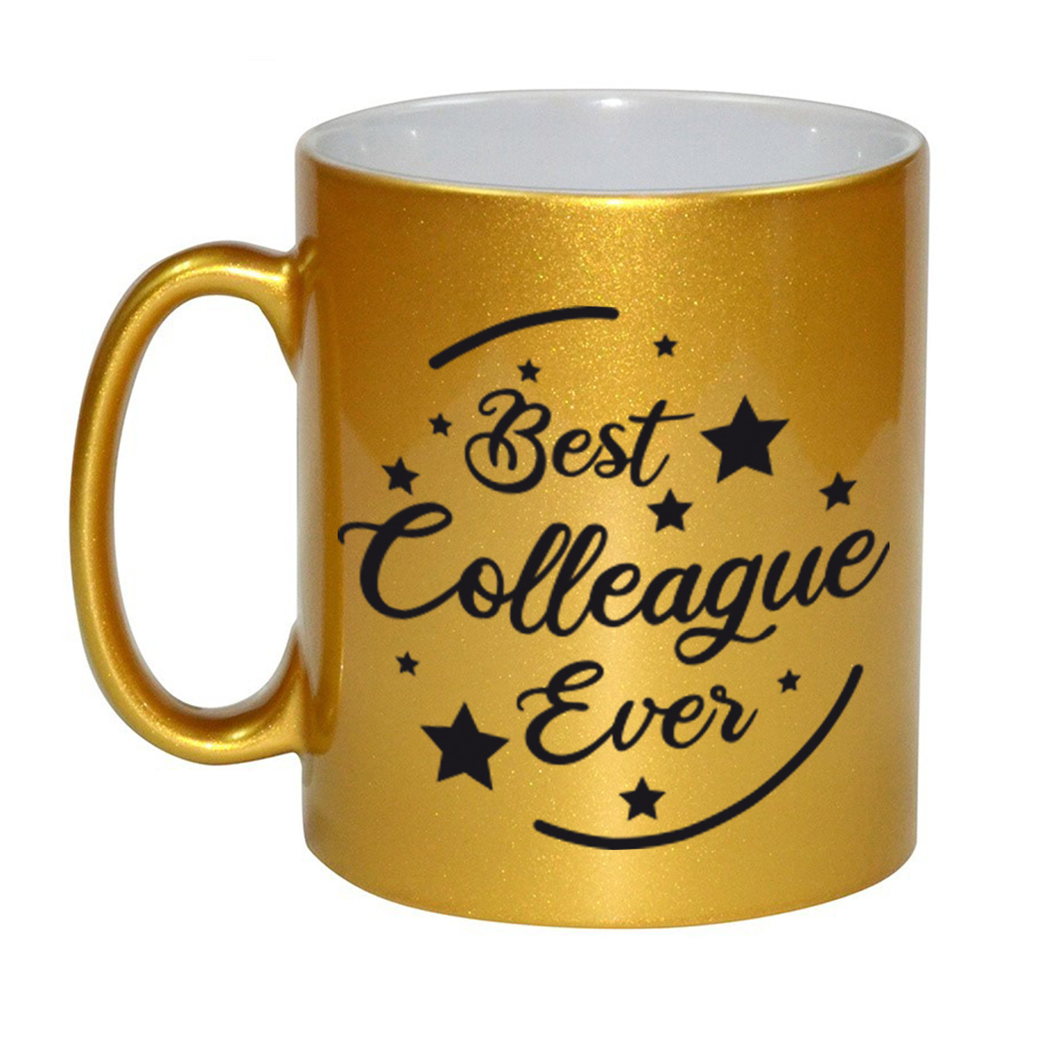 Best colleague ever mok / beker goud bedankt cadeau collega 330 ml -