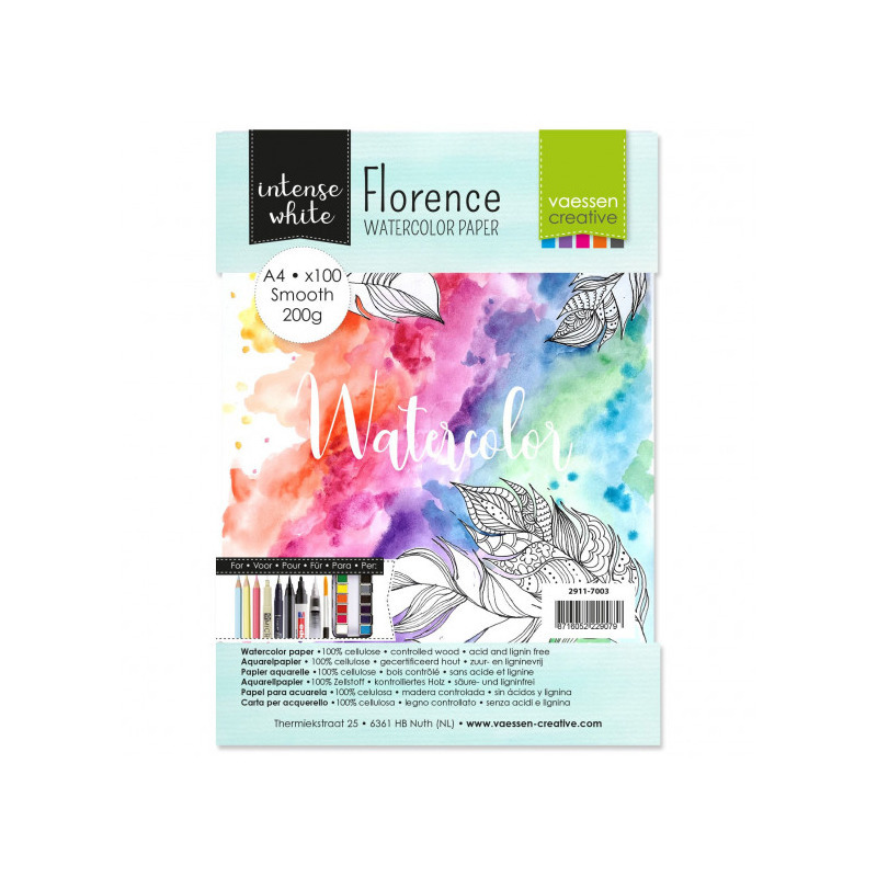 Aquarel papier schetsboek 100 vellen 200 gram A4 formaat 21 x 30 cm -