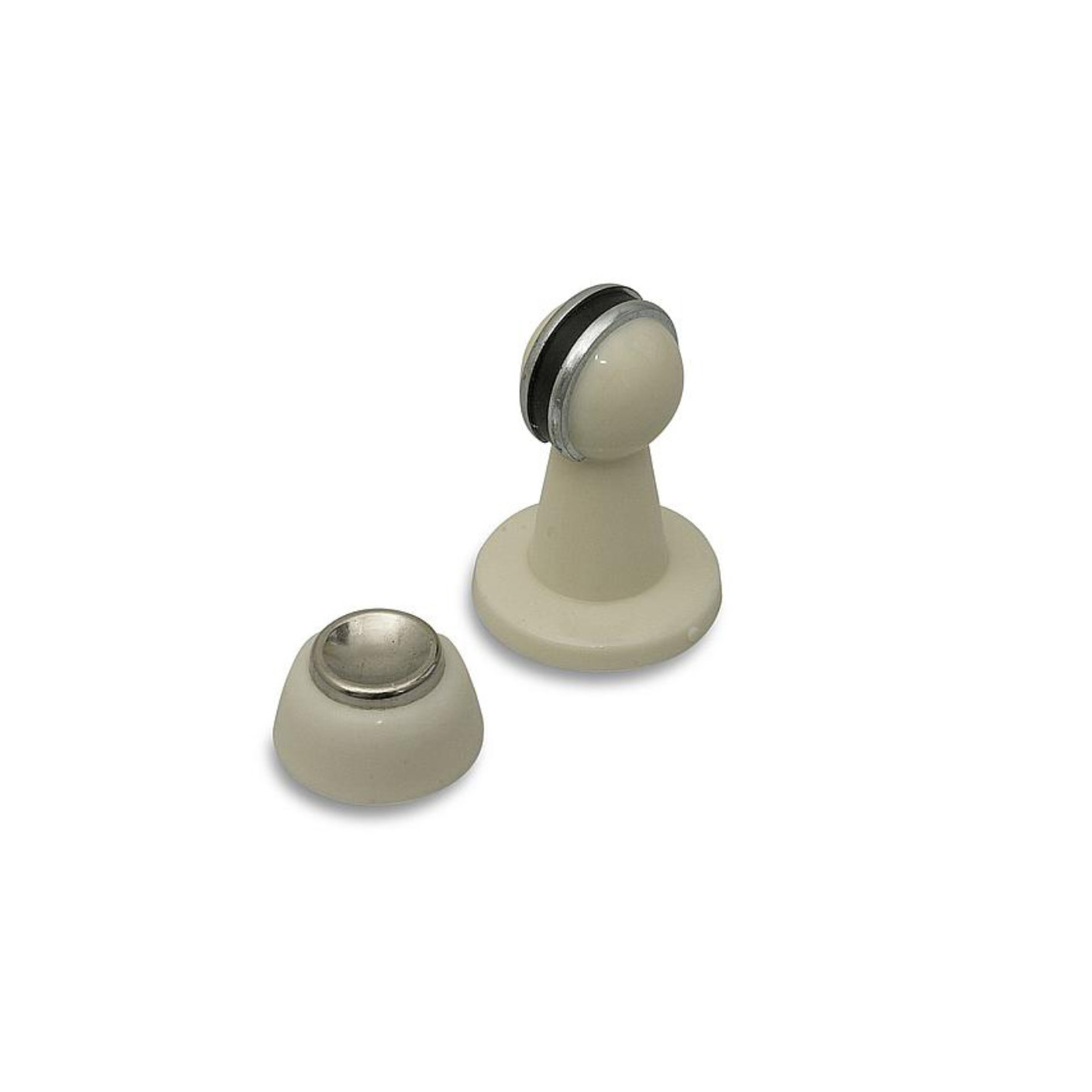 1x stuks deurvastzetter / deurvergrendeling witmagnetisch 80 mm -