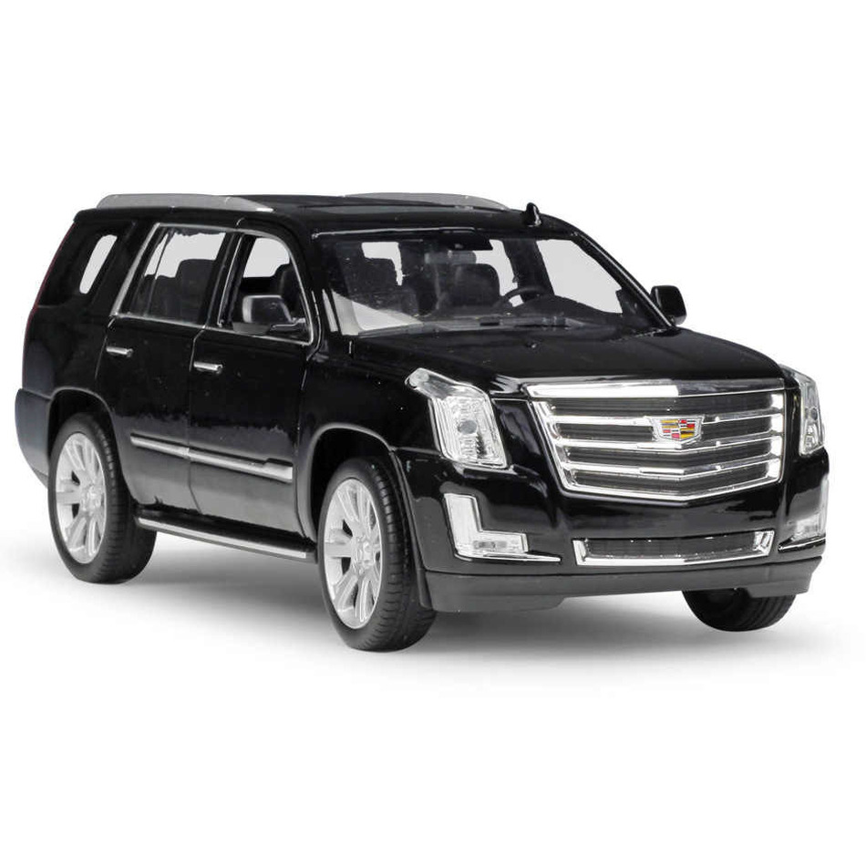 Modelauto Cadillac Escalade 2017 zwart schaal 1:24/21 x 8 x 8 cm -