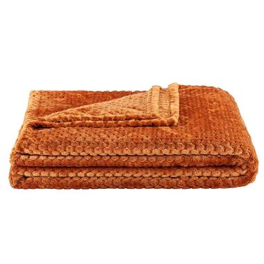 Plaid Ilona - caramel - 130x170 cm - Leen Bakker