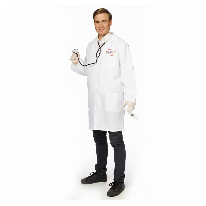 Carnaval verkleed Doktersjas kostuum - met stethoscoop - volwassenen - wit 50 (S) -