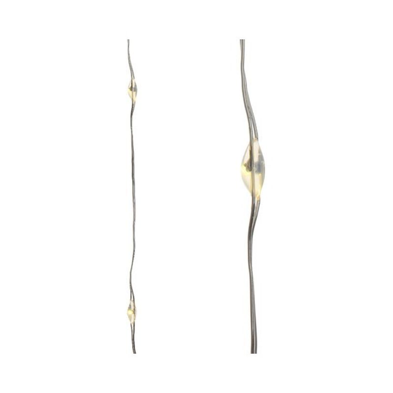 Draadverlichting zilverdraad 40 warm witte lampjes - 195 cm -
