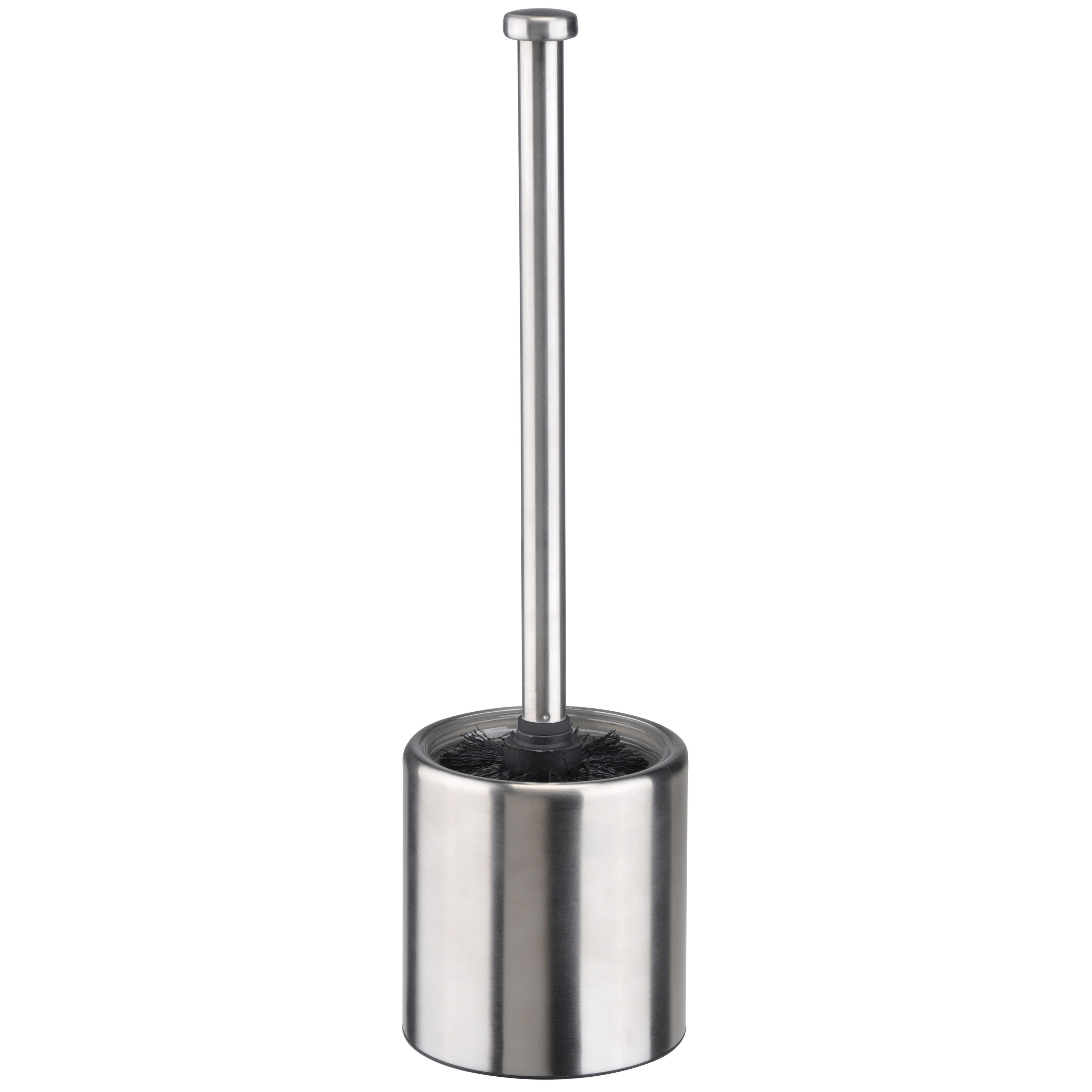 Toiletborstel met houder - RVS - mat - 36 cm -