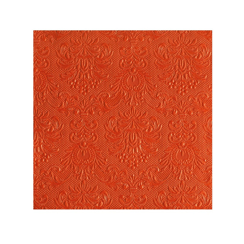 Luxe servetten barok patroon oranje 3-laags 45x stuks -