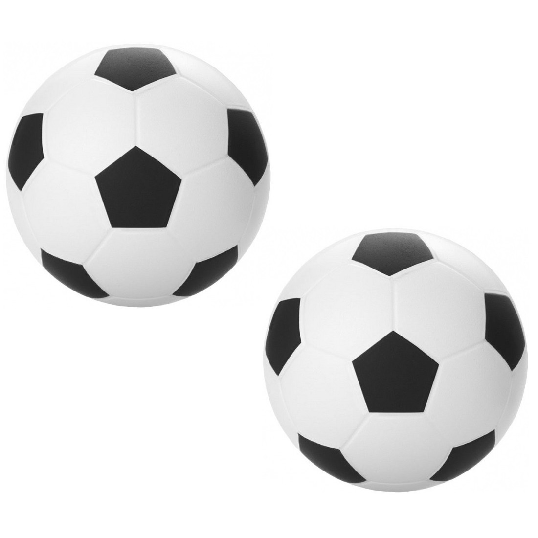 Stressbal voetbal - Set van 12x stuks - 6 cm - knijpbal - verbeter de focus -