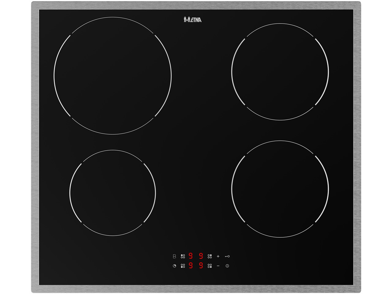 Etna KI2160RVS Inductie inbouwkookplaat Zwart