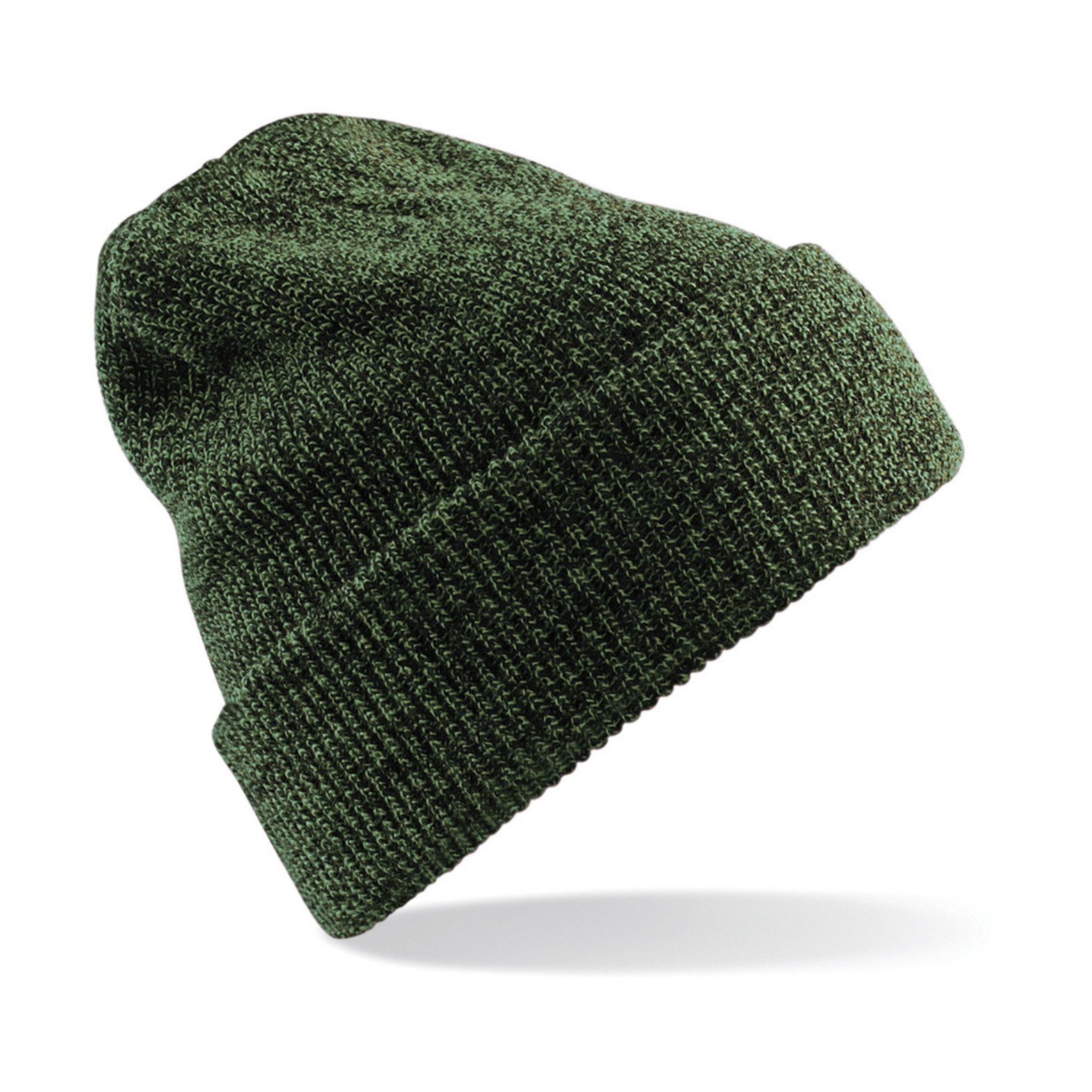 Beechfield Heritage Beanie - gebreid - wintermuts - mosgroen - volwassenen - Dames / herenmuts One size -