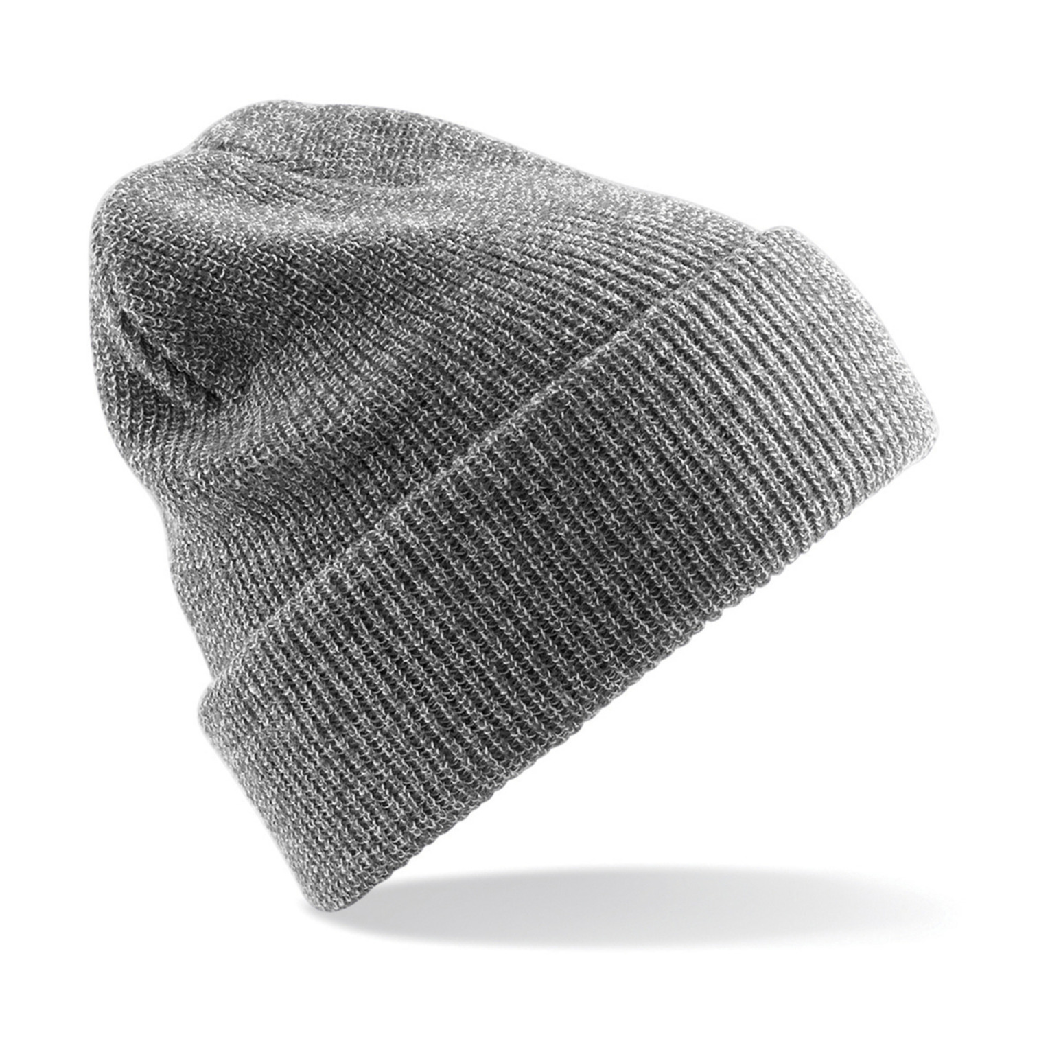 Beechfield Heritage Beanie - gebreid - wintermuts - grijs - volwassenen - Dames / herenmuts One size -
