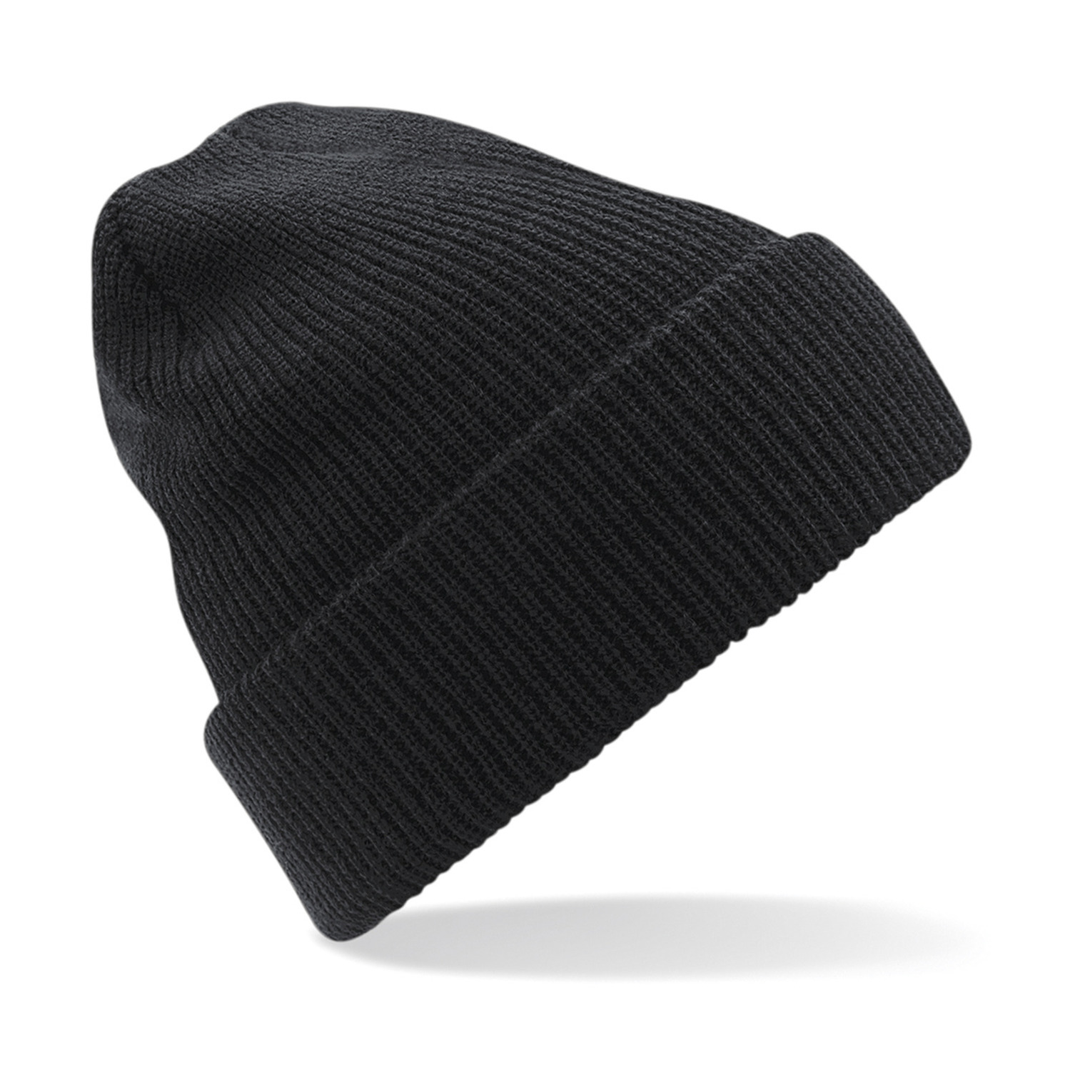 Beechfield Heritage Beanie - gebreid - wintermuts - zwart - volwassenen - Dames / herenmuts One size -