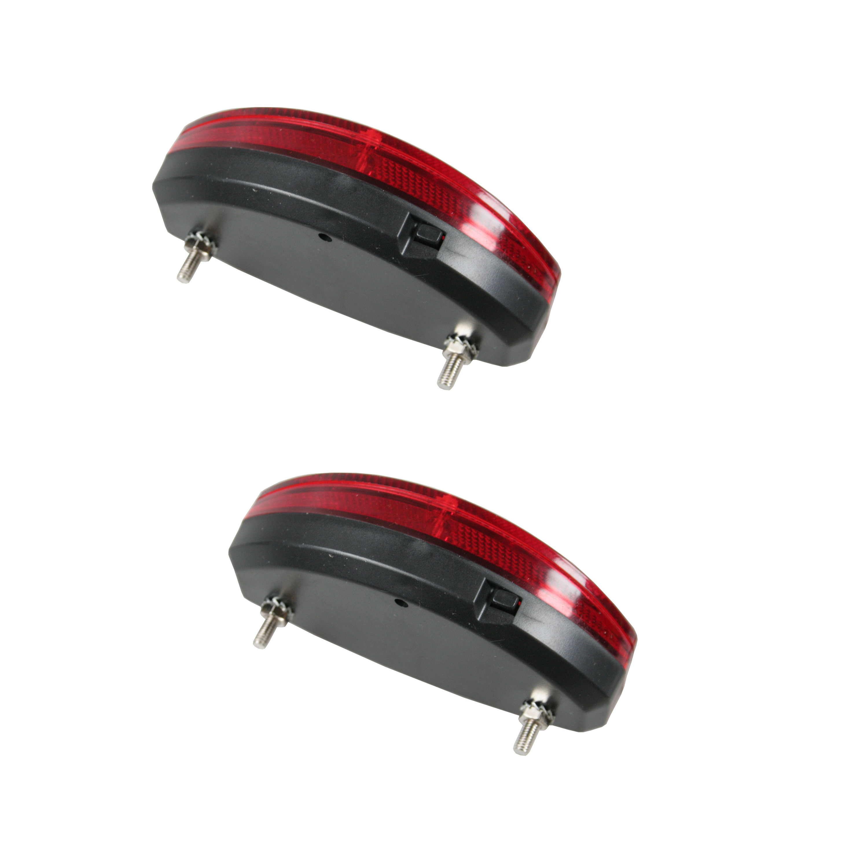 2x Fiets achterlichten / staartreflectoren fietsverlichting 3x LED universeel -